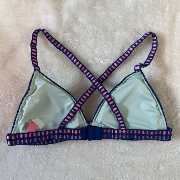 Victoria’s Secret Blue and Pink Women's Swim Top Size M - Picture 2 of 6